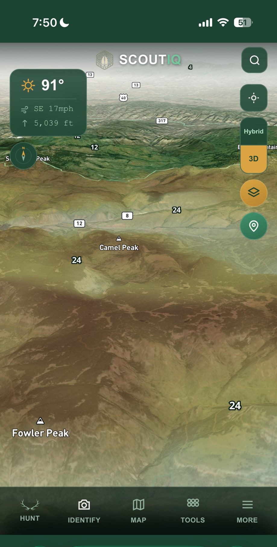 ScoutIQ 3D terrain view